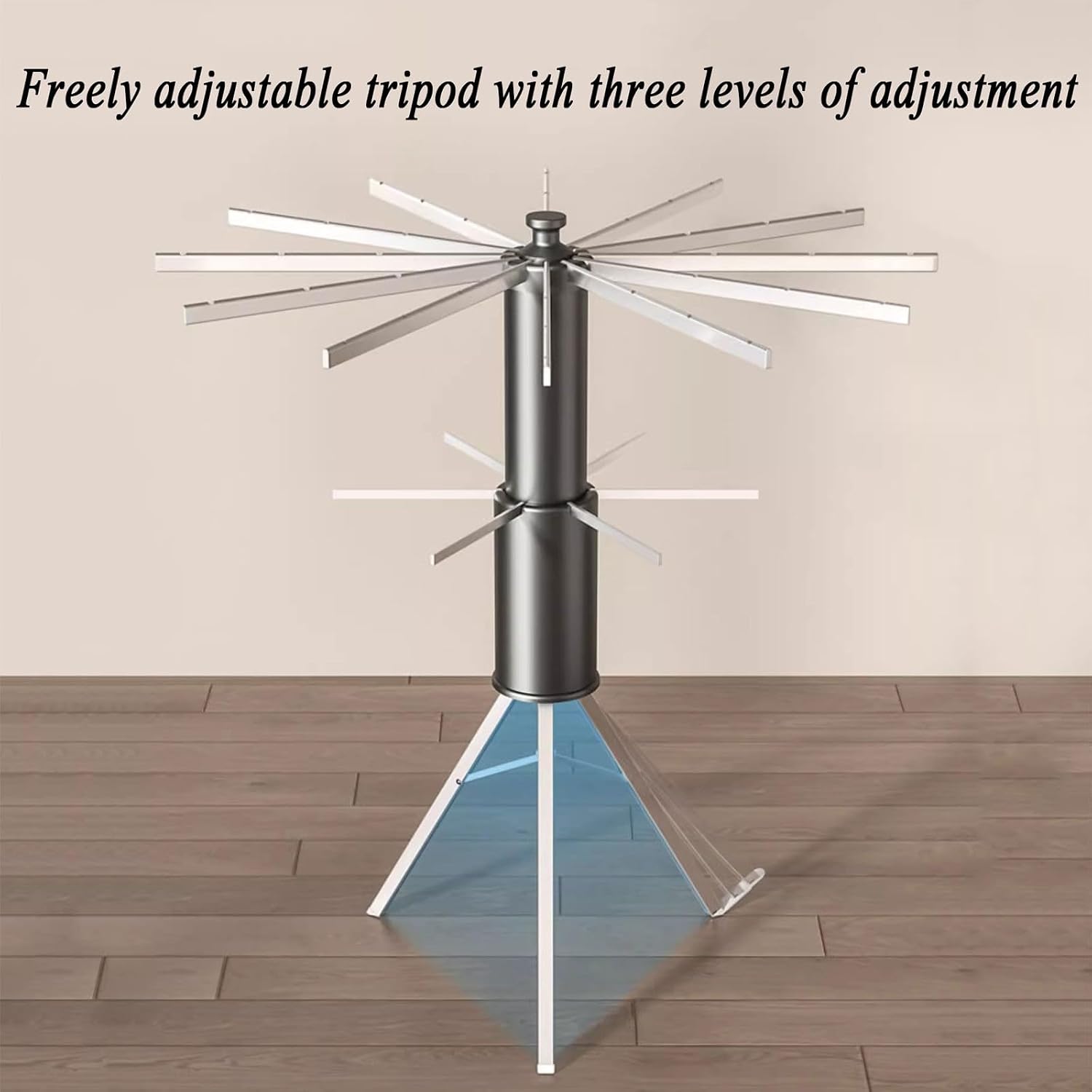 Tripod Clothes Drying Rack Laundry Drying Rack 12-Pole/16-Pole Three-Legged Clothes Drying Rack, Foldable for Storage