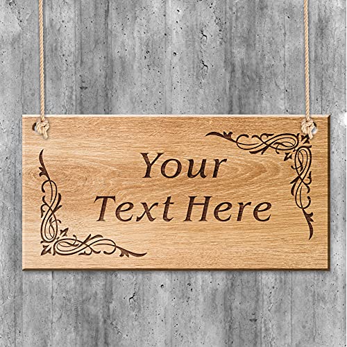 Howson London 171705~08 Personalized Signs Plaques Door Sign Engraved Wooden Garden Signs Custom Gifts Room Sign Custom Gift Wall Hanging Sign Plaque Wall Decoration thumb #2