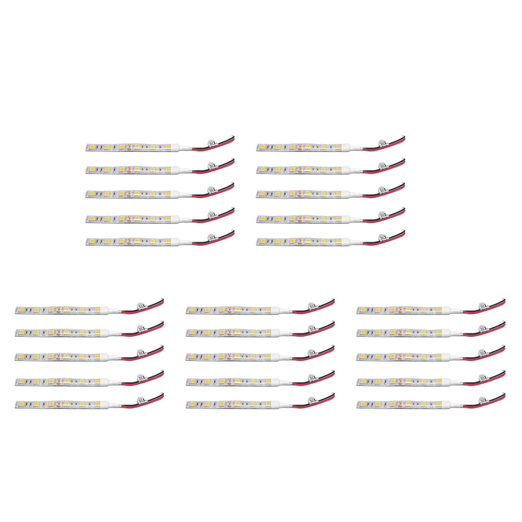 Vjsujehgy 25Pcs 10Cm Waterproof White 5050 Led Strip Lights Dc 12V Caravan Boat Car