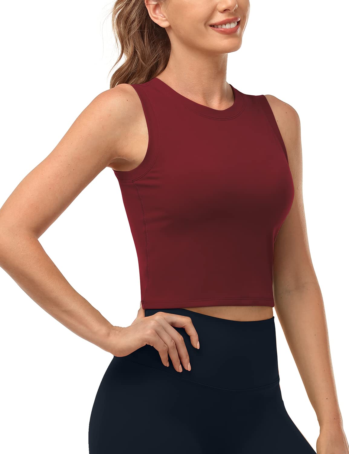 HeyNuts Wherever Crop Top Workout Tank Tops Unpadded/Padded