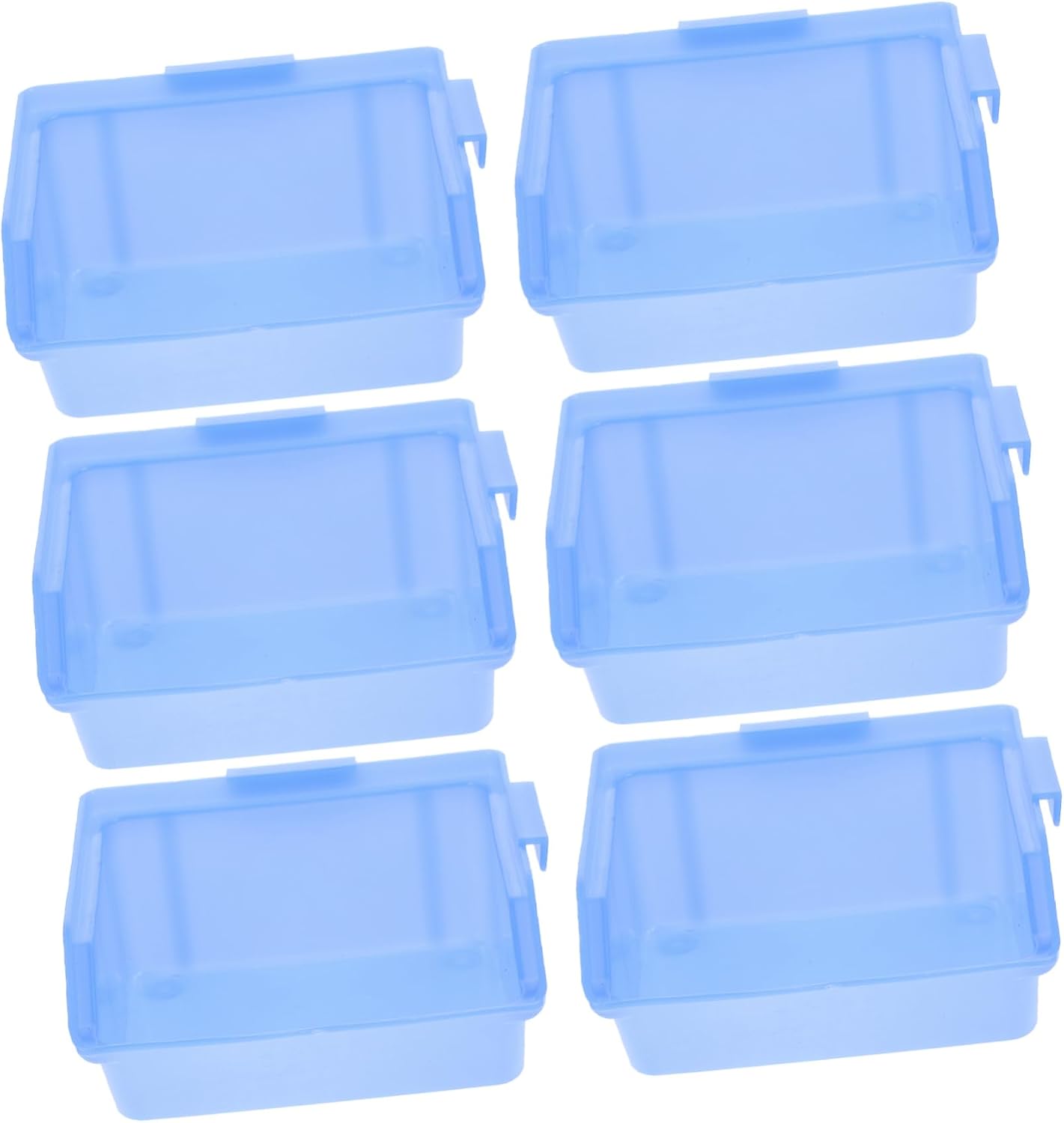 TEHAUX 2sets Plastic Nesting Shelf Storage Boxes for Organizing Tools Stackable Easy to Assemble Versatile Parts Storage for Home Garage and Workshop 6pcs*2
