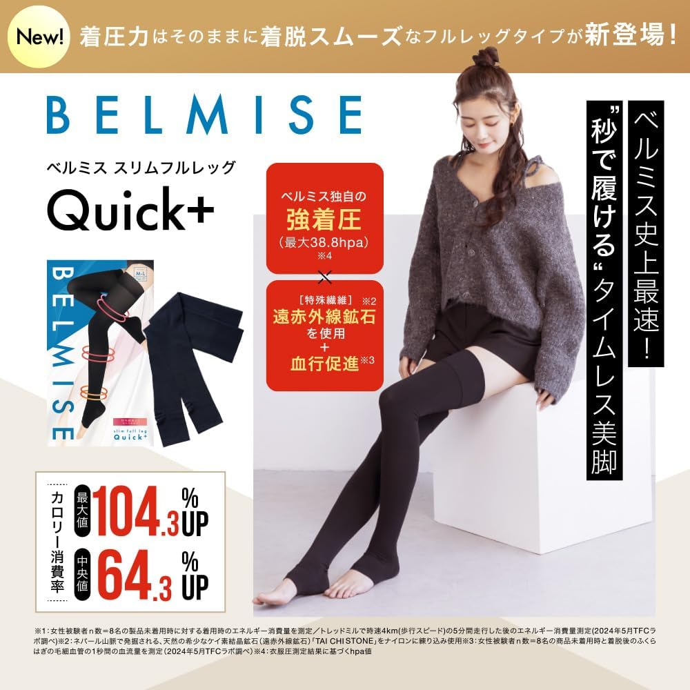 BELMIS slimfullleg Quick + ２個セット ベルミス スリムフルレッグ Quick+ セットL-LLサイズ2枚d b 公式