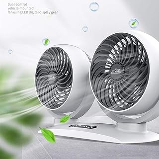 مروحة مزدوجه تشغيل على ولاعة السيارة 12 فولت XM-788، متعدد الالوان