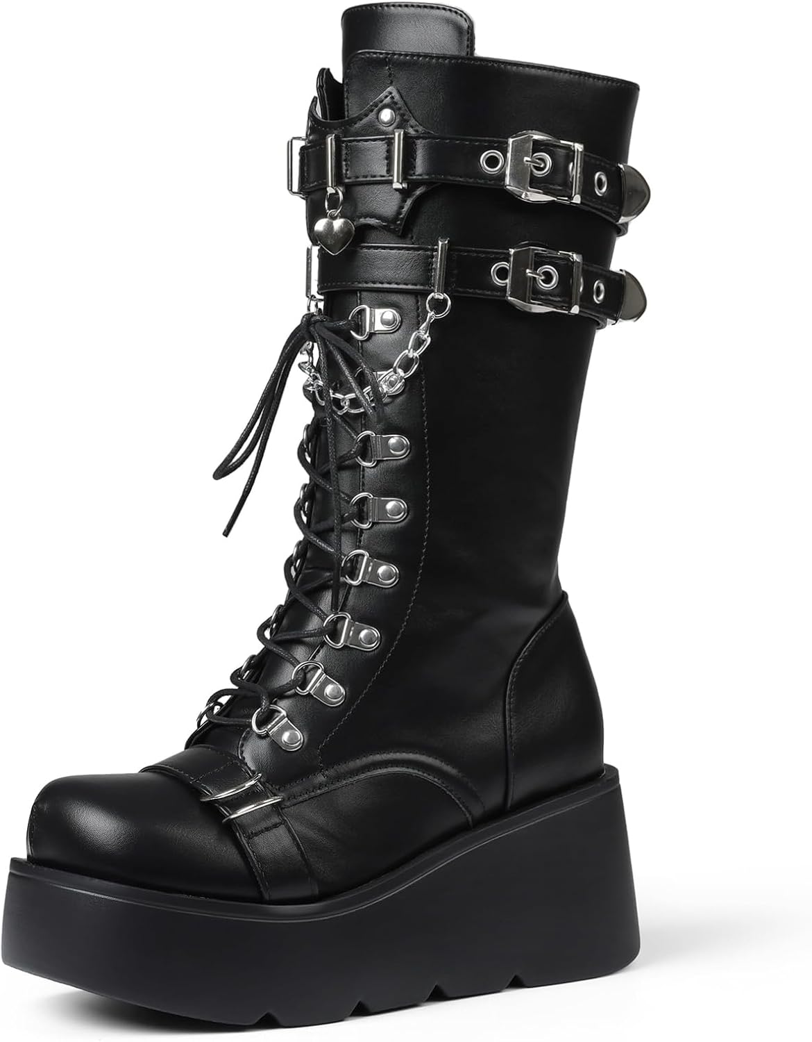 Women's Goth Platform Boots - Chunky Heel Comfort