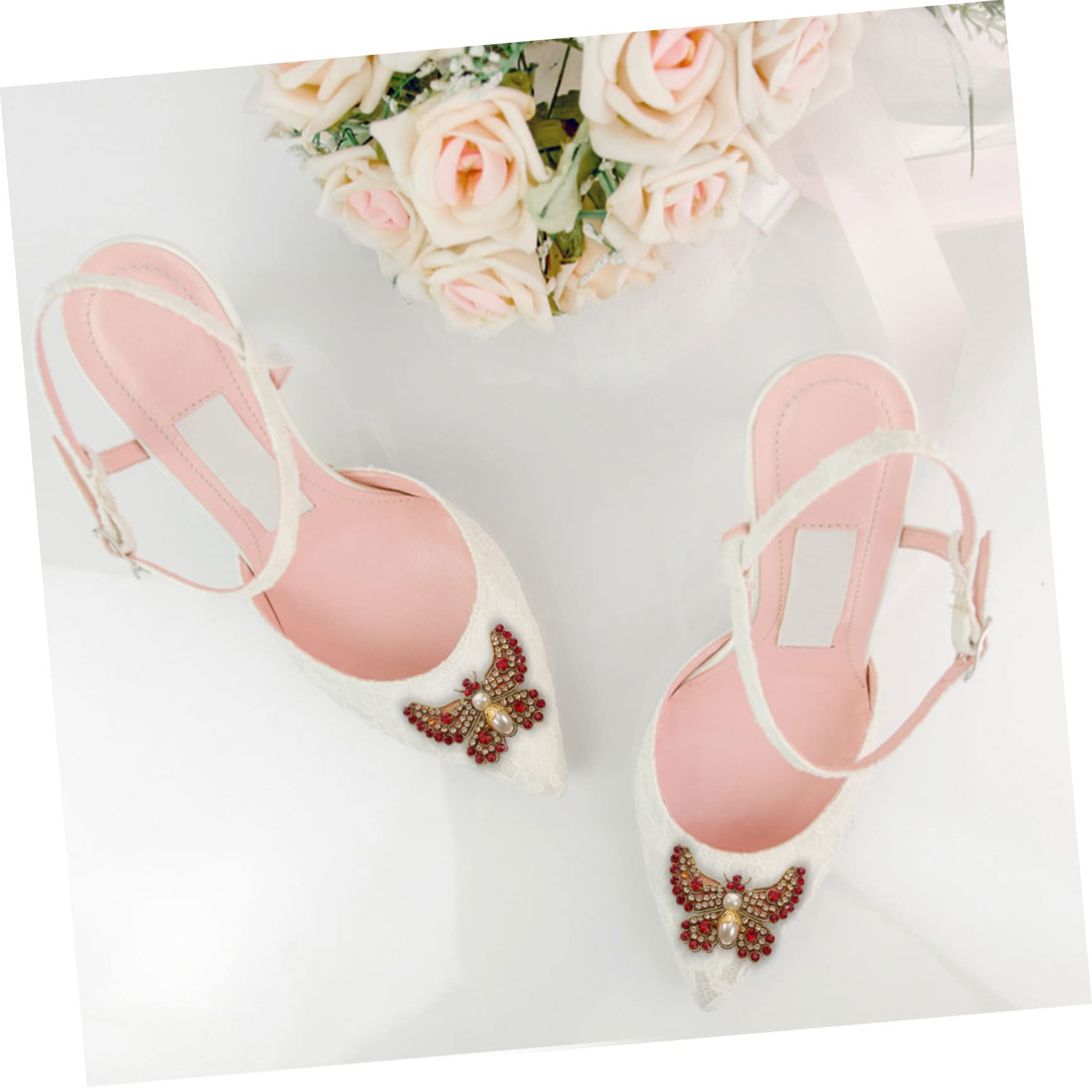 NUOBESTY 5pezzi Applicabile Ferro Decorativa Forma Di Farfalla Strass Patch Per Abbigliamento e Scarpe Per Vestiti Da Sposa e Accessori Fai Da Te