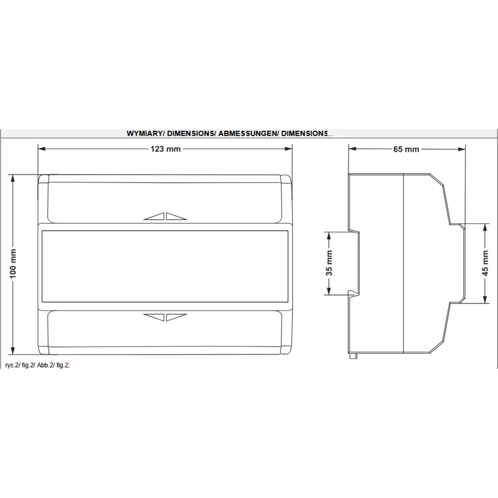 Image secondaire de Compteur de Consommation Électrique Triphasé Miratic 100A sur Rail DIN