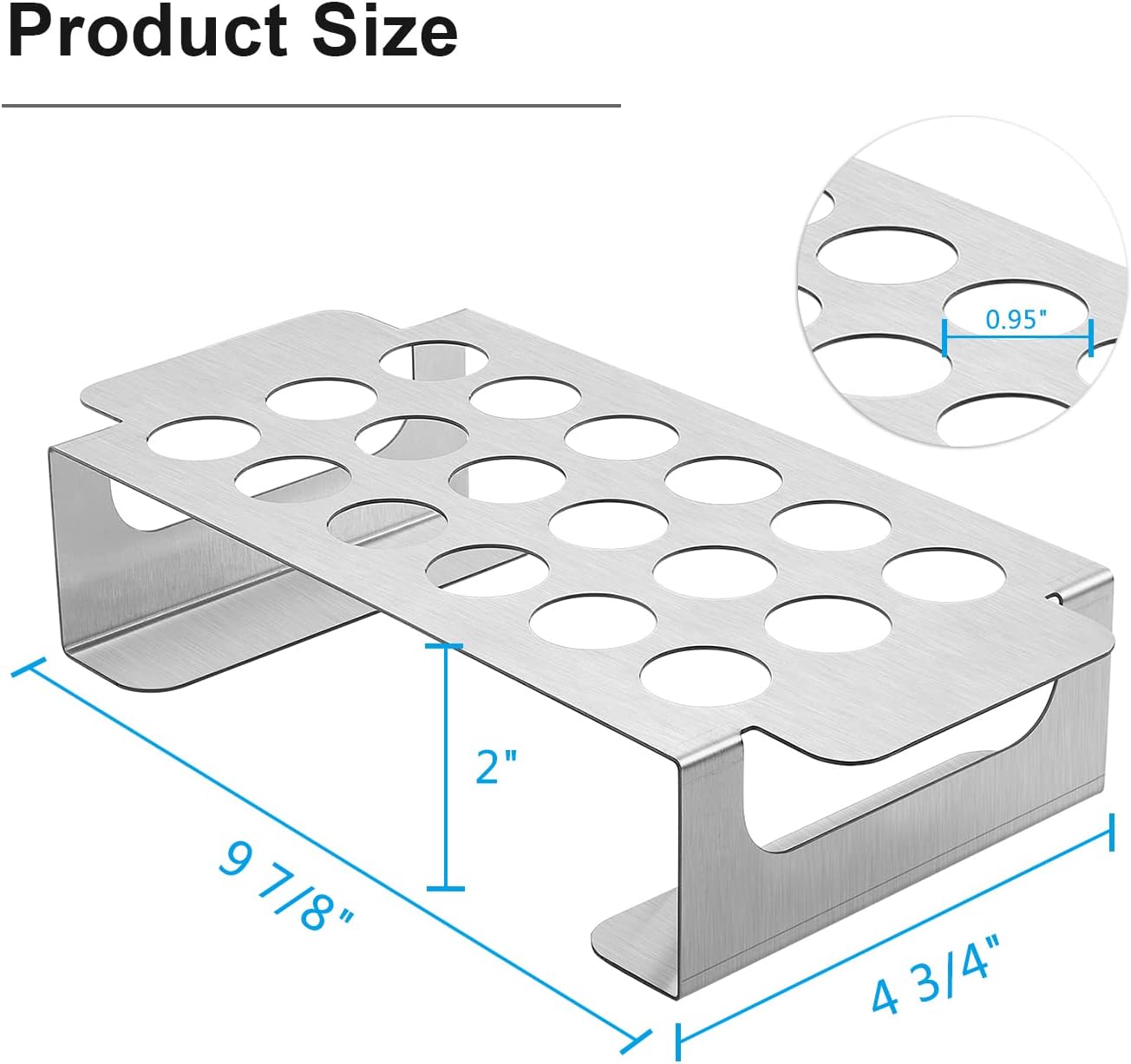 Zemibi Grill Pepper Rack for Smoker, Barbecue Stainless Steel Grilling Roasting Rack 18 Capacity with Handle, Cooking Chili Pepper and Chicken Wings & Legs Roaster on BBQ Oven or Smoker, Non-Stick : Patio, Lawn & Garden