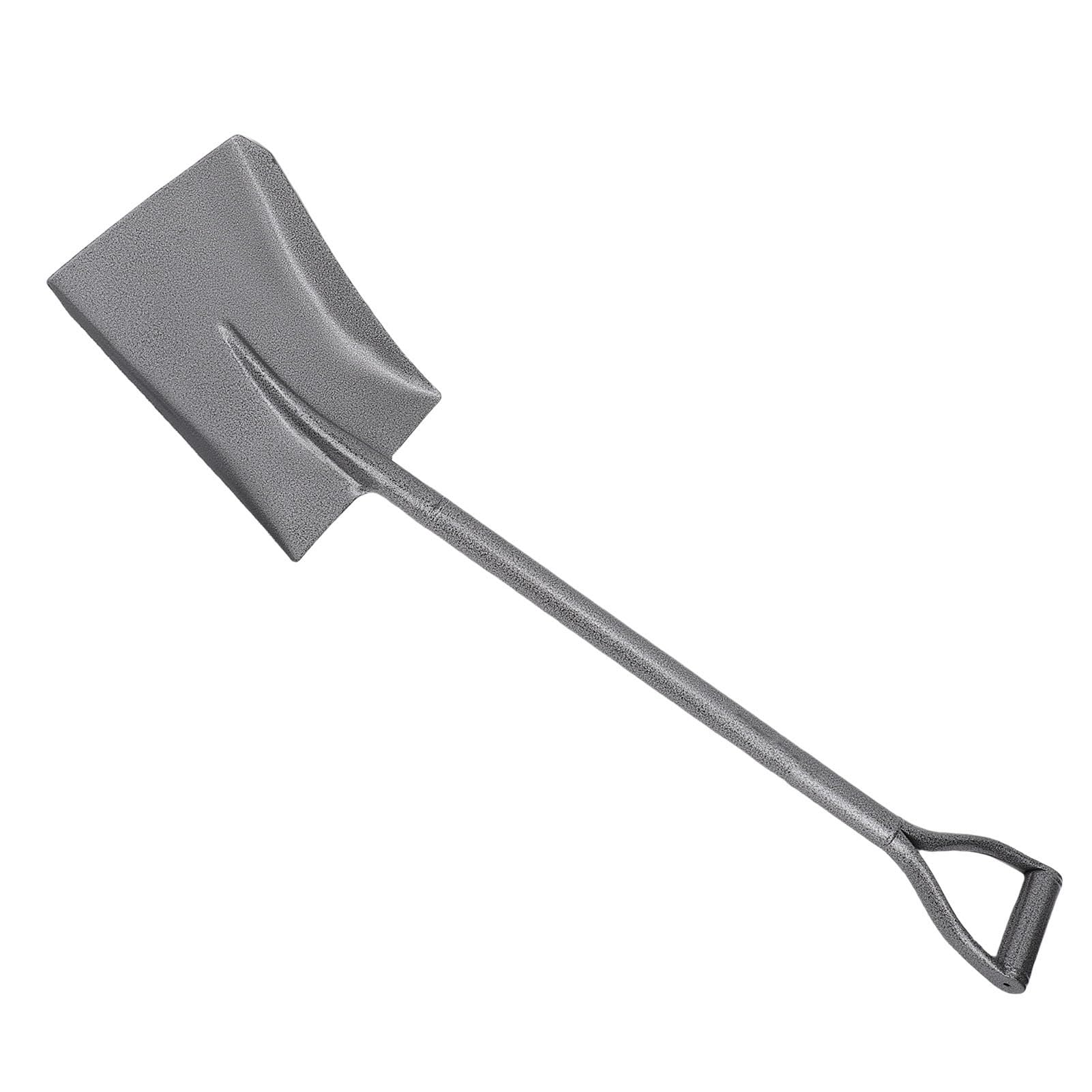 Bewinner Pala da Scavo in Acciaio Al Manganese da 100 Cm a Testa Piatta con Manico a D, Pala da Giardino Resistente per Scavare, Piantare, Rompere il Terreno, Tagliare Radici - Ergonomica in Metallo