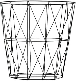 Sywlwxkq Panier à Linge Panier à vêtements Fer à Repasser en métal Style Nordique Panier de Rangement pour vêtements Sales Boîte de Rangement pour Chambre familiale Salon Buanderie Poubelle