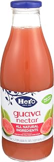 Hero Guava Juice Nectar, 33.8 Fl Oz - Natural Swiss-Made Tropical Fruit Nectar