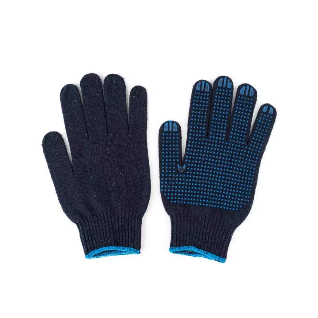MINSALES ® [12 Pairs Work Gloves - Dotted Safety Working Gloves, Firm Grip, Slip Resistant, Heavy Duty Cotton Knit for Men Women, Utility, Construction, Gardening-(color-blue & grey) 12 pairs (B0BRJ8FDFX) Amazon Price History, Amazon Price Tracker