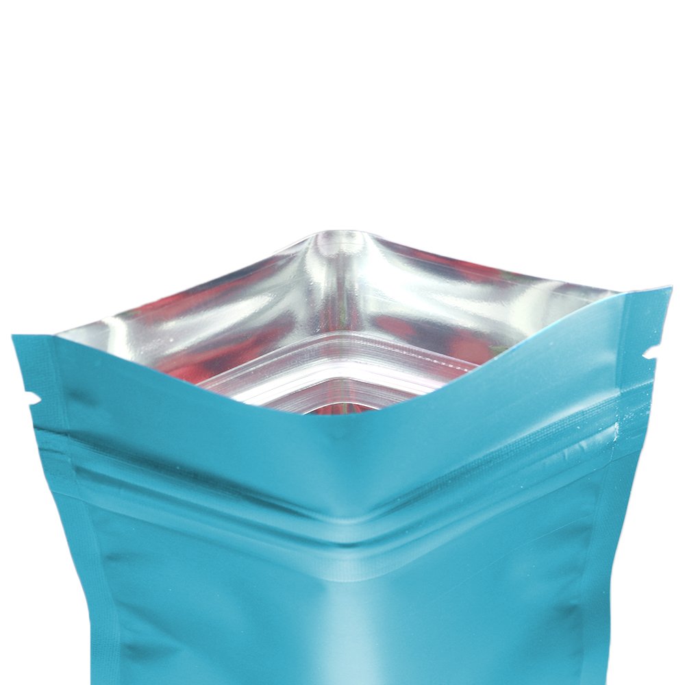 Amazon｜両面マットカラージップロックバッグ 100枚 裂け目付き