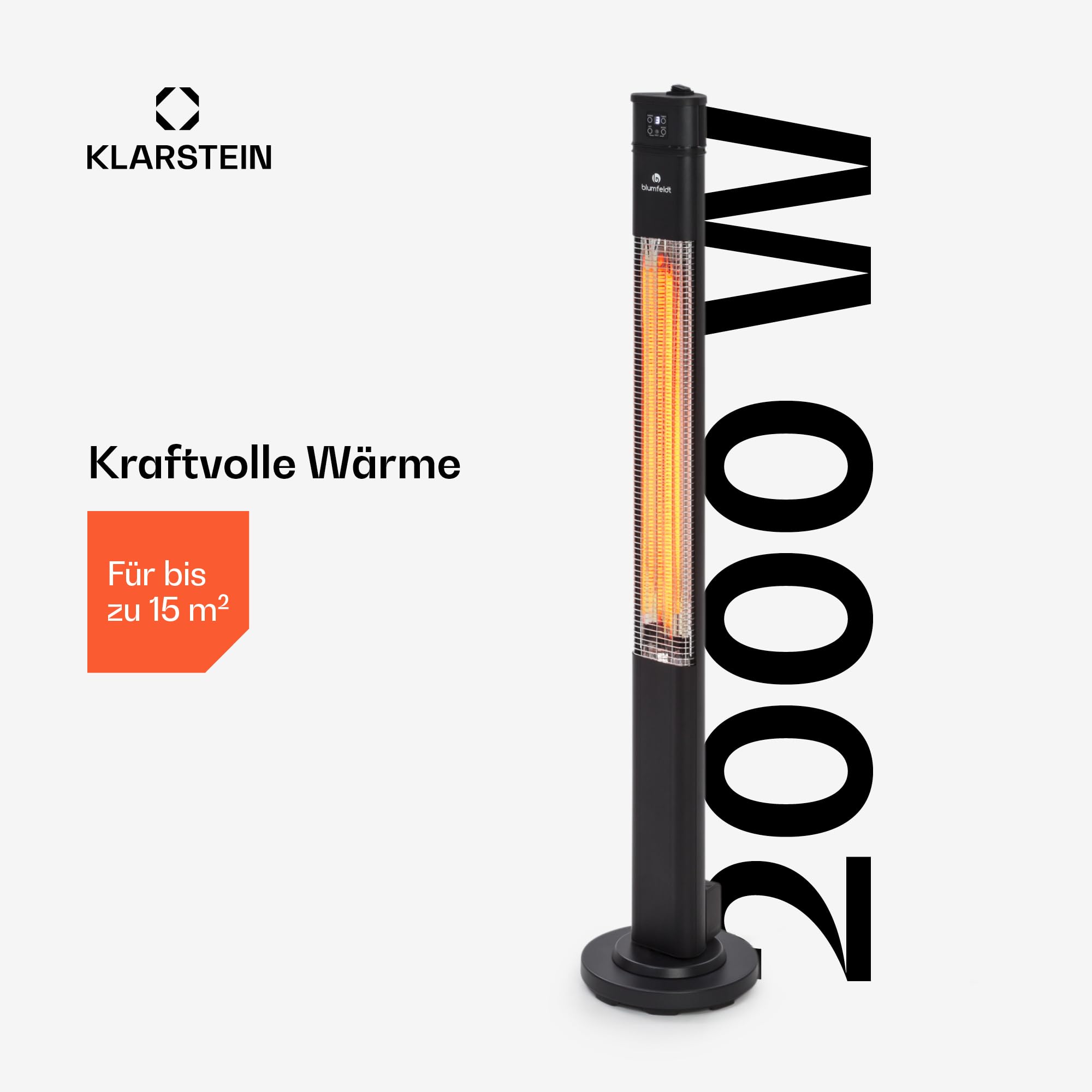 blumfeldt Heat Guru – promiennik stojący, promiennik ciepła, promiennik podczerwieni
