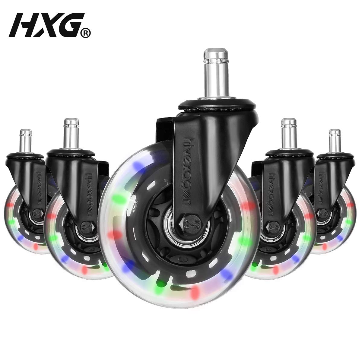 Buy Hivexagon Chair Casters Wheel Replacement, 3” Office Chair Castors