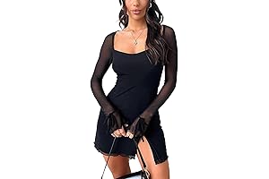 Lancifolium Y2K-Inspired Black Mini Dress