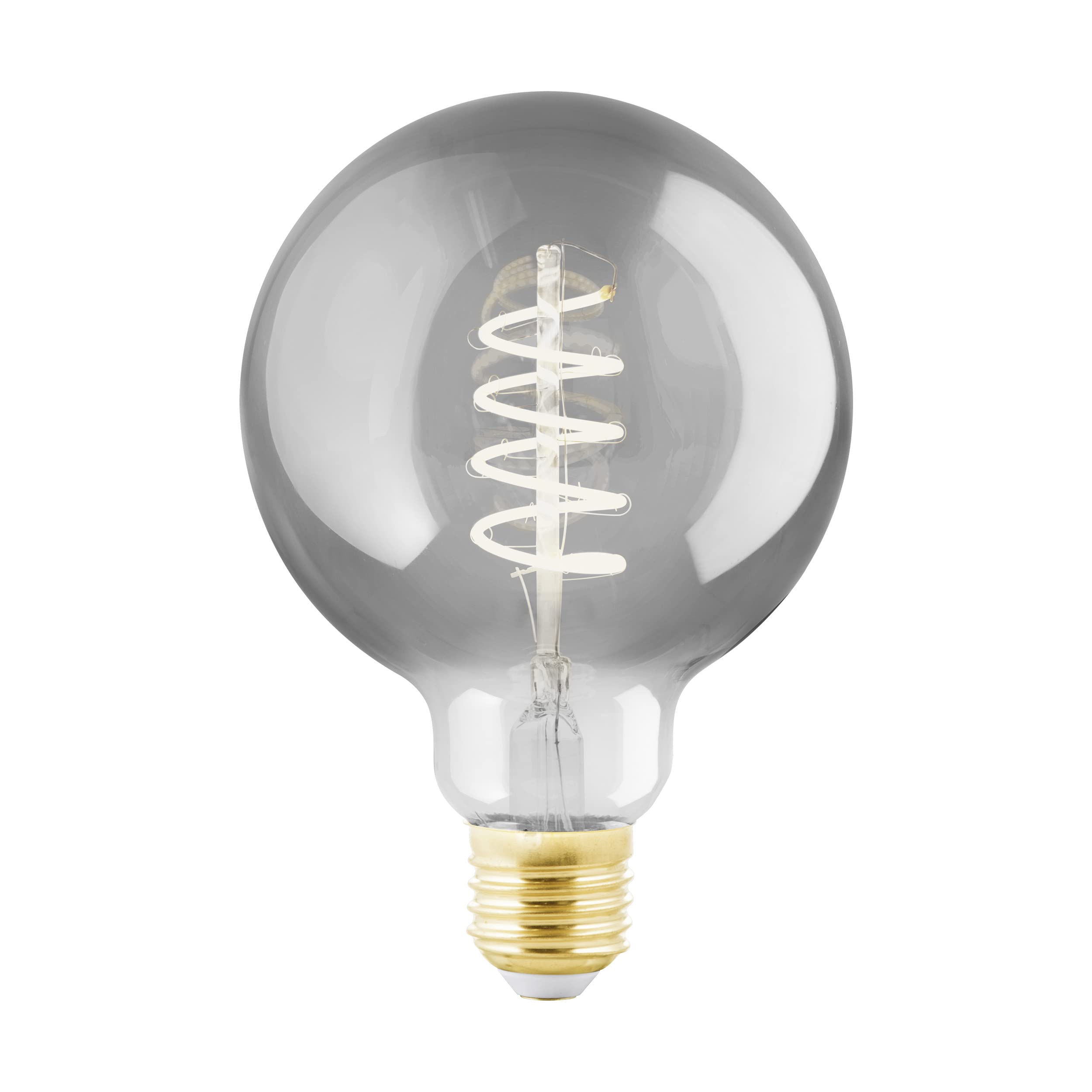 Eglo Dimmable E27 LED Globe, Vintage Spiral Filament Light Bulb, Edison lamp for Retro Lighting 4 watt, 100 Lumen