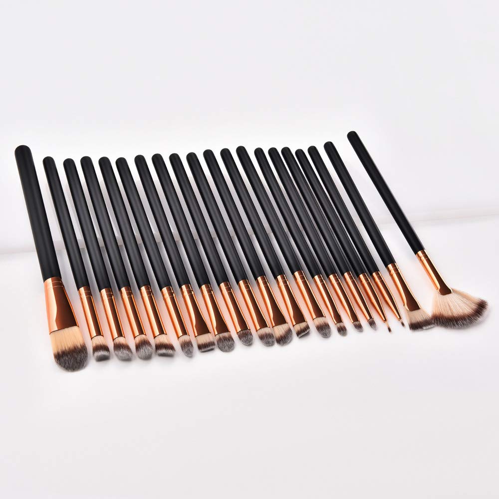 Pinsel 20PCS Foundation Lidschatten Pinsel Puder Kosmetik Make-Up Holz Pinsel Flache Make-Up Pinsel