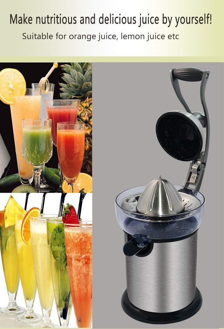 Estrattore Di Succo Di Arancia Elettrico Per Uso Domestico In Acciaio Inossidabile, Facile Da Pulire, Ingombro Ridotto, Estrattore Di Succo Di Frutta Multifunzione, 22,5x22,5x33 Cm