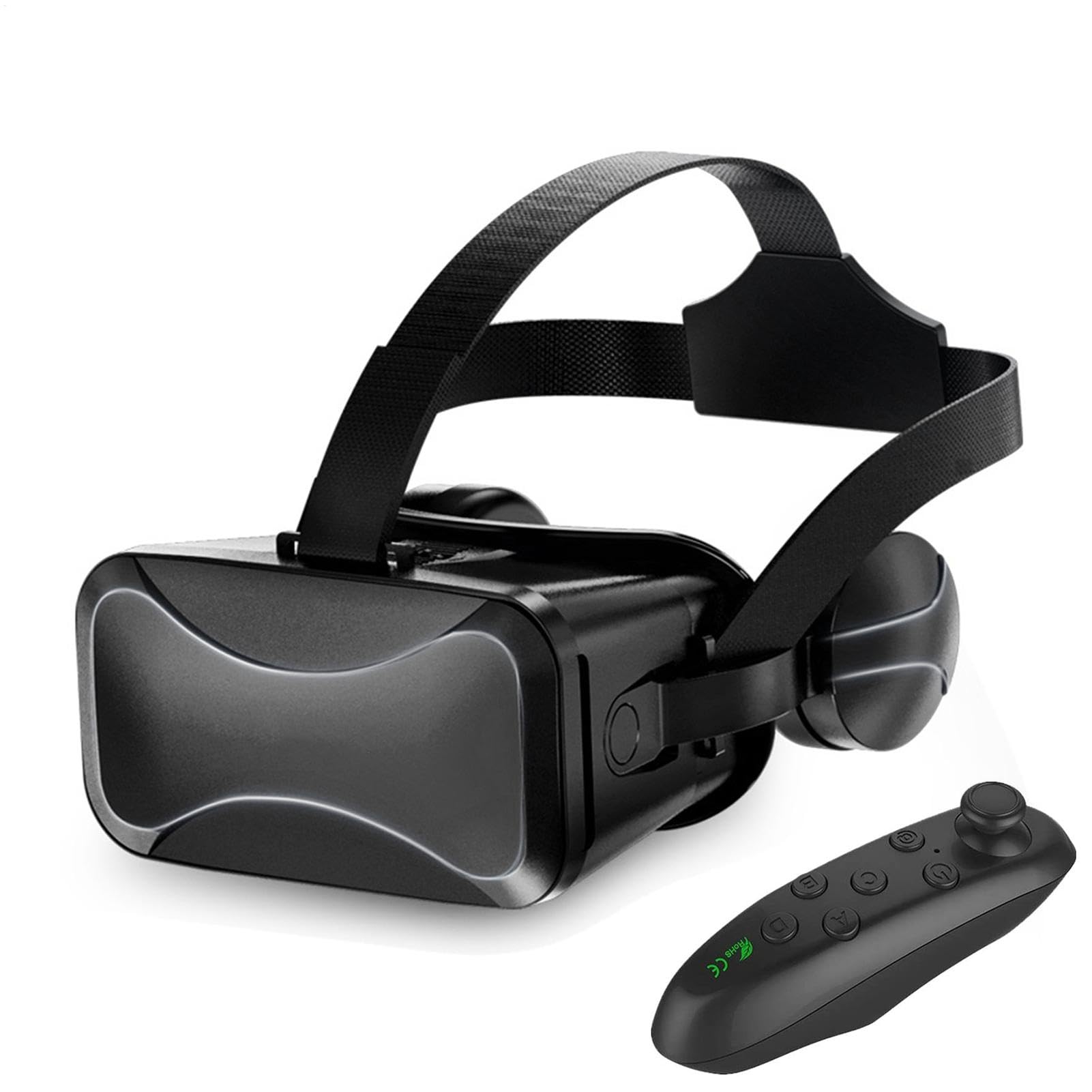 Cuffie con telecomando - Cuffie con telecomando | Occhiali 3D | immersivi per la realtà virtuale per bambini e adulti giochi e video 3D | Occhiali regolabili per un