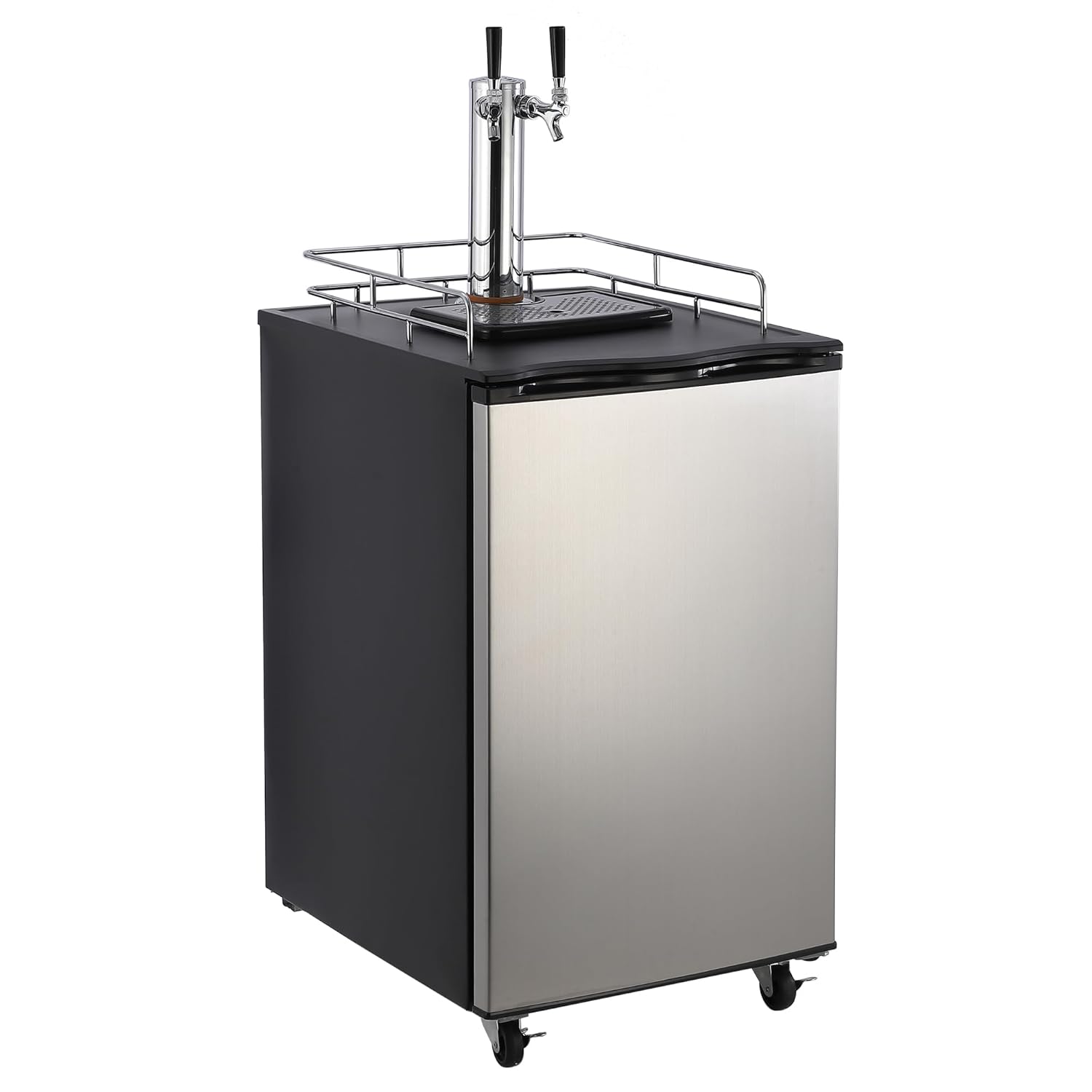 Kegerator and Keg Beer Cooler, Dual Tap Draft Beer