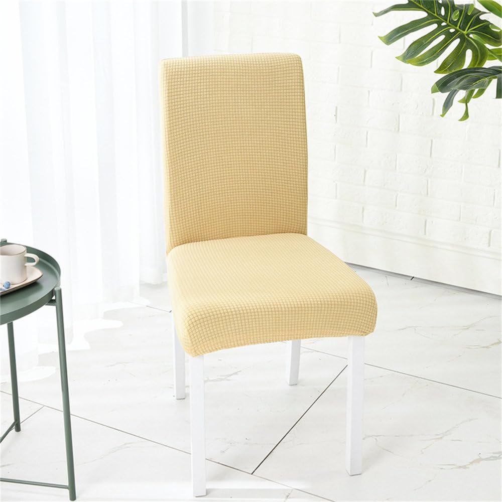 Housses de chaise de salle à manger crème lot de 2 pour décoration de cuisine et banquet
