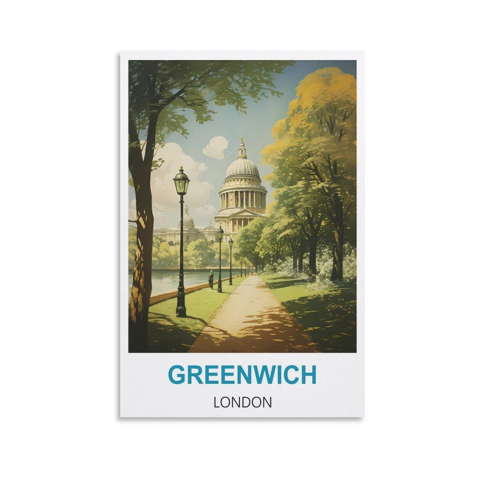 EZMLFA Diamond Painting Kits for Adults,Greenwich London 5D Diamond Painting Kit for Adults Beginners, DIY Full Round Drill Gem Art Kits for Home 40x40cm