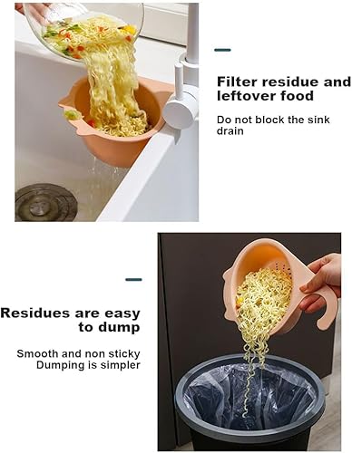 Miniatura 4 de Cesta de colador de cocina, bonita cesta de escurridor de cola de gato, gran capacidad, colador de lavado, cesta de drenaje con reposabrazos sobre