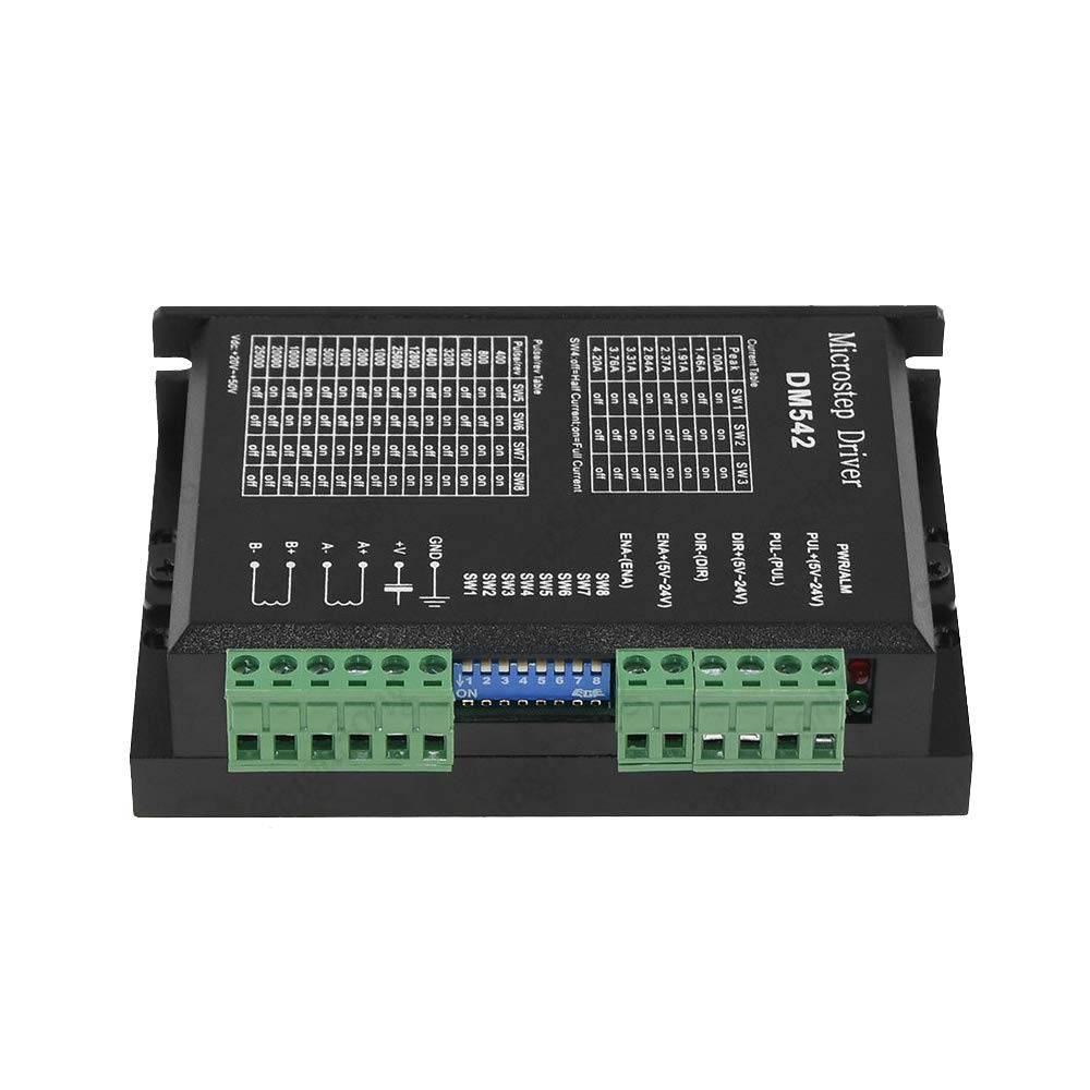 DollaTek DM542 2-fazowy cyfrowy 18-48 VDC maks. 4,2 A sterownik silnika krokowego do drukarki 3D