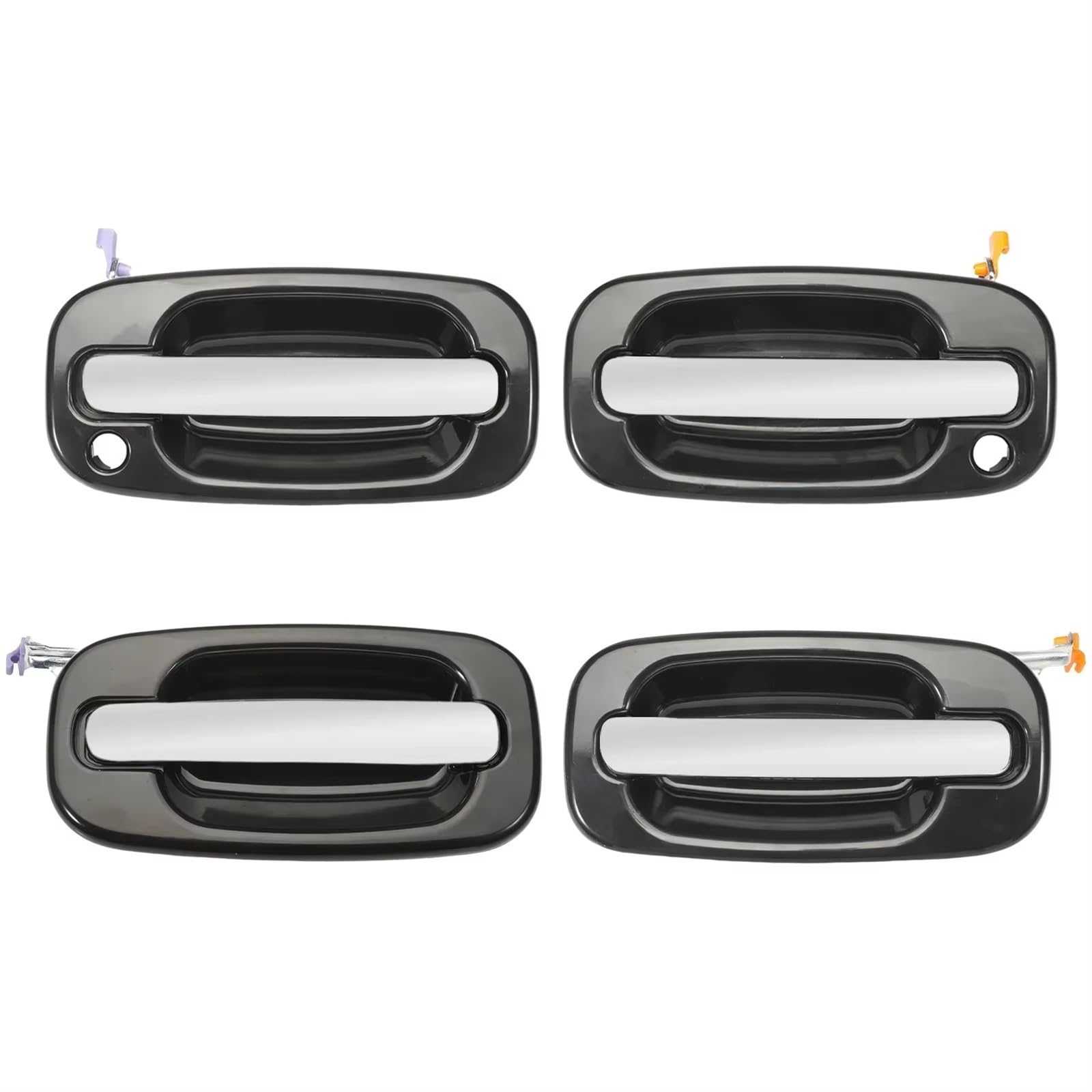 FVBFCDX Car Exterior Handle Compatible with Chevrolet for Avalanche 1500 2500 1999-2007 4pcs Front Rear Exterior Door Handles Car Exterior Door Handles OEM:15745149