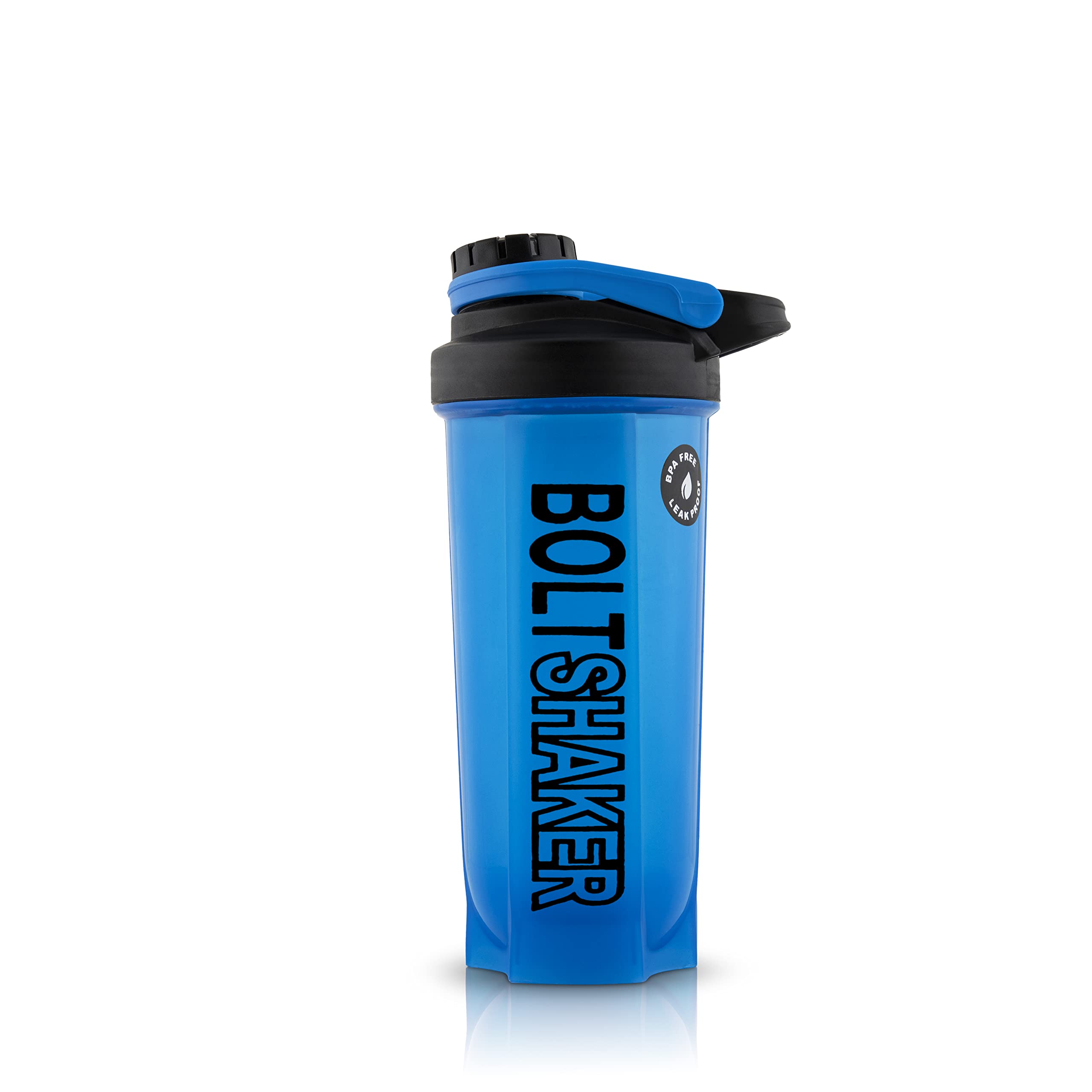 ELLEGIANT Bolt Gym Shaker for Protein Shake | 100% Leak-proof Bolt Shaker with New Twist-n-Lock Technology | Sipper for Pre-workout and BCCA Shake | Capacity - 700 Ml (BLUE)