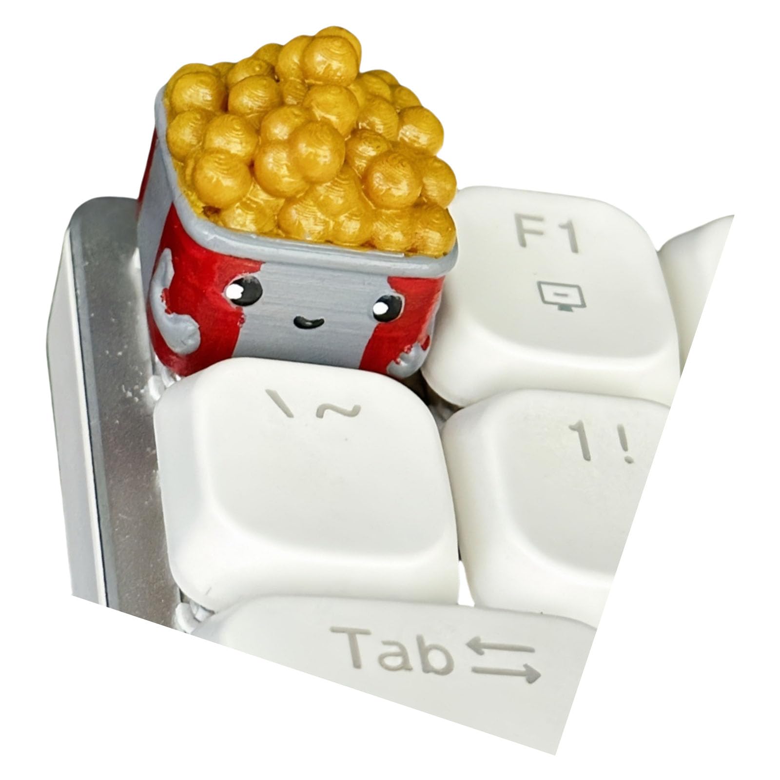 Oxxggkao Creative 3D Printed Food Resin Keycaps Detailed Hamburger Fries Pattern for Mechanical Keyboards Enhances Typing Resin Food Keycaps