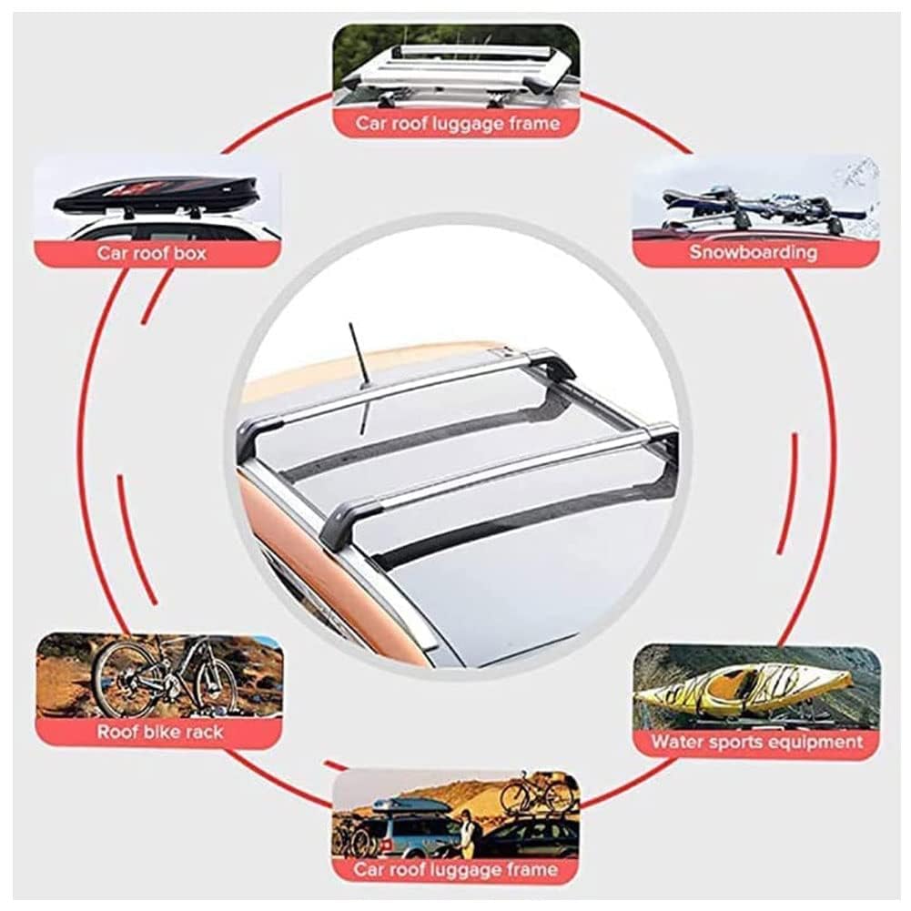 Bagażnik dachowy, kompatybilny z palisadą Hyun-dai 2019, 2020, 2021, motoryzacyjny, akcesoria outdoorowe