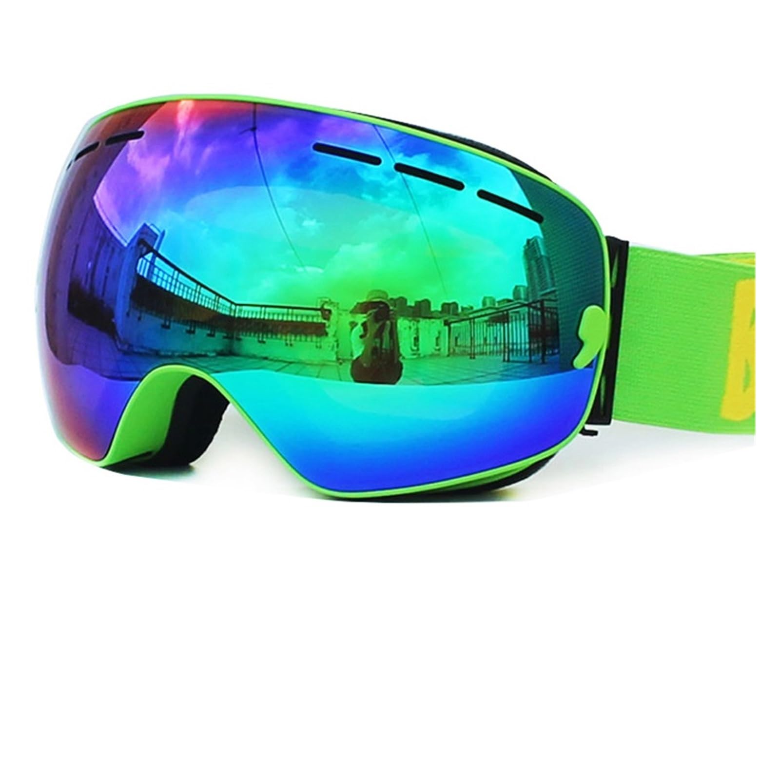 Occhiali da Sci Occhiali da Sci a Doppio Strato UV400 Occhiali da Sci Grandi Occhiali da Sci Occhiali da Snowboard Occhiali da Neve con Lenti a Specchio Occhiali da Esterno