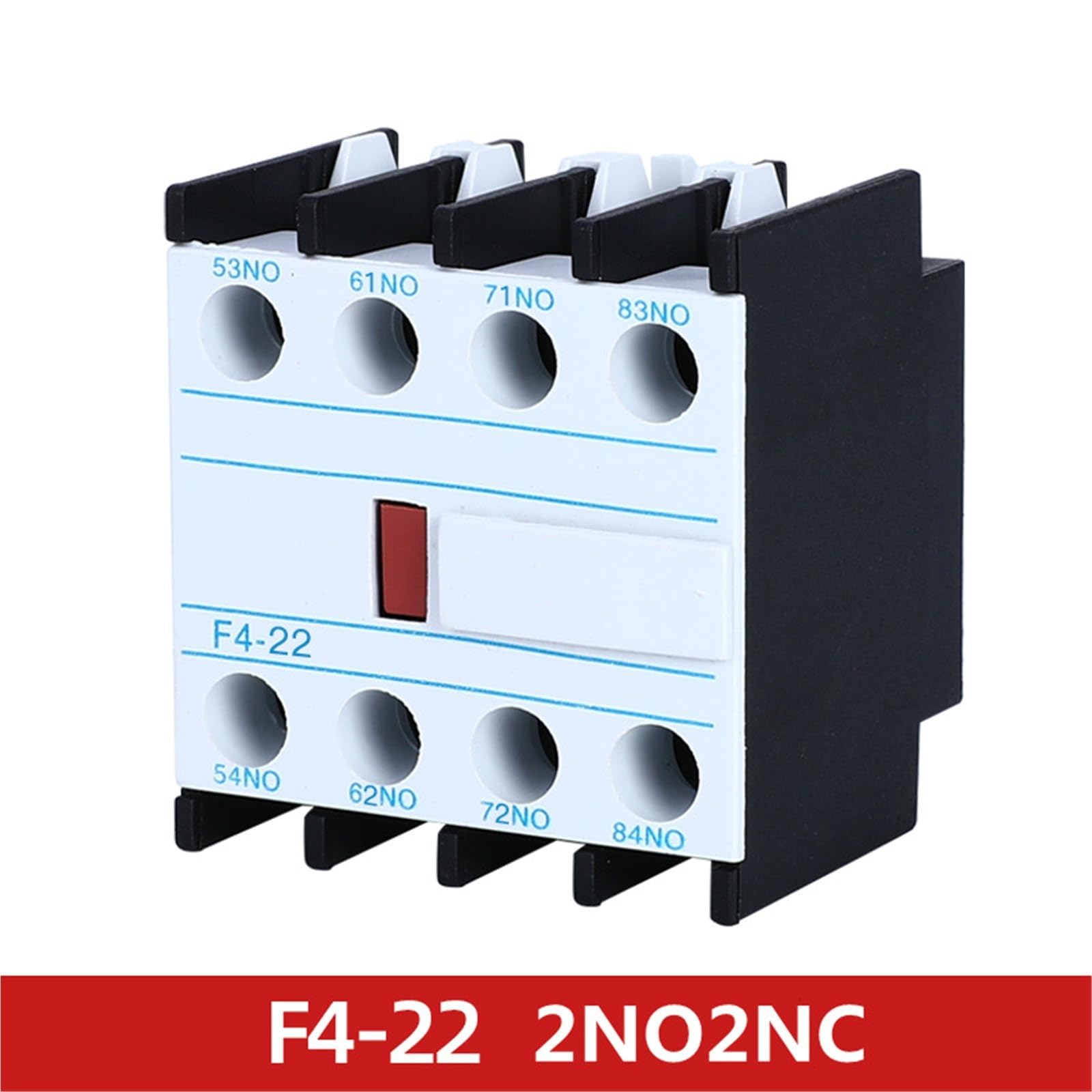 The Auxiliary Contact for CJX2 F4-22 F4-11 LA1-DN22 LA1-DN11 Contactor LC1-D AC Contactor 4 Poles 220v 1Pcs(F4-22 2NO2NC)