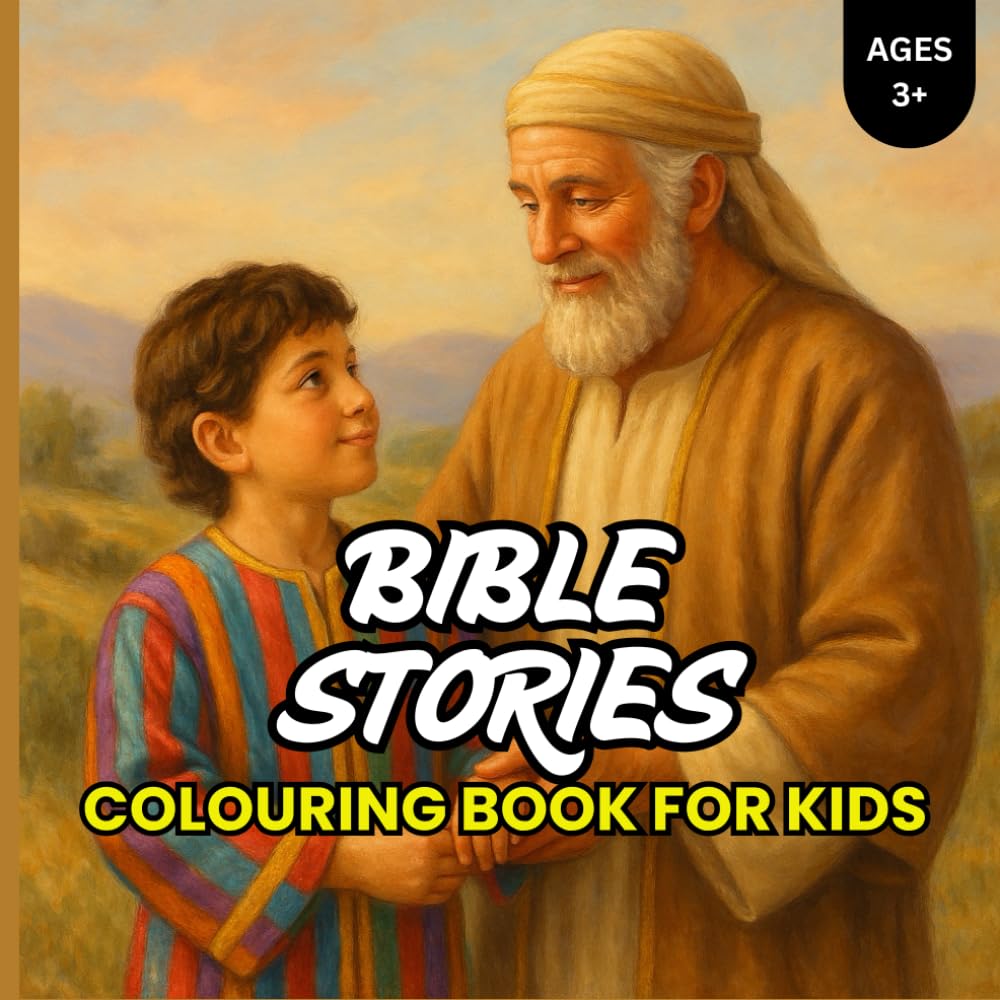 Bible Stories Colouring Book For Kids: 36 Activity Pages With Memory Verses - From Creation To Miracles