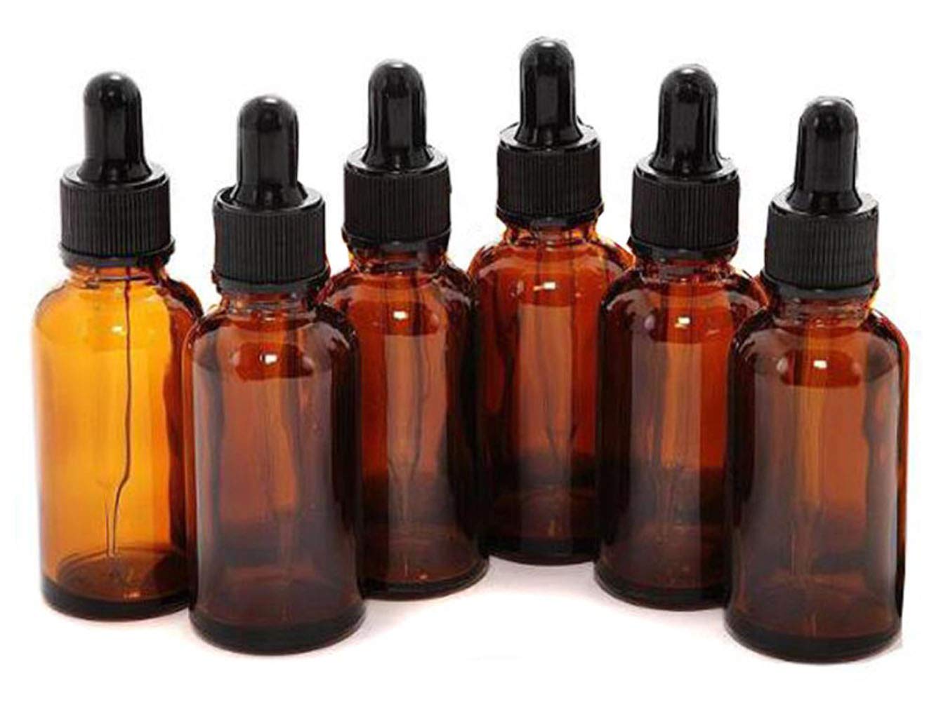 Buy 6Pcs Brown Glass Bottle With Eye Dropper Cosmetics Small Sample