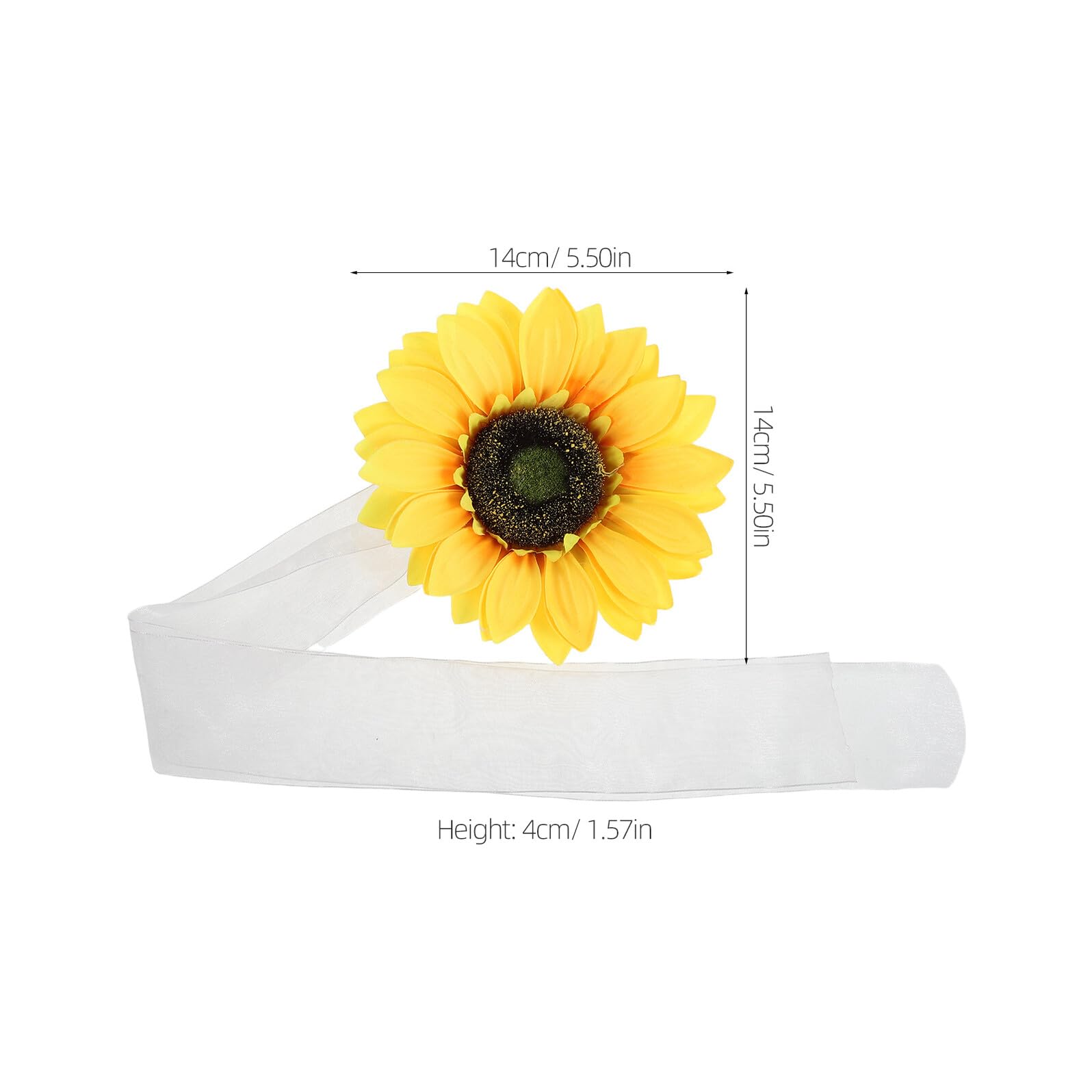 OUNONA Lot de 2 Embrasses de Rideaux Tournesol Rustiques Décoratives Cordelette Fleurie Adaptable pour Rideaux Légers ou Épais Accessoires de Décoration Intérieure pour Chambre et