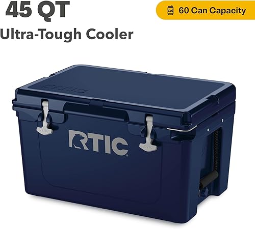 Miniatura 2 de RTIC Enfriador duro de 45 cuartos de galón de capacidad, portátil, aislado, caja de hielo para playa, bebidas, bebidas, camping, picnic, pesca,