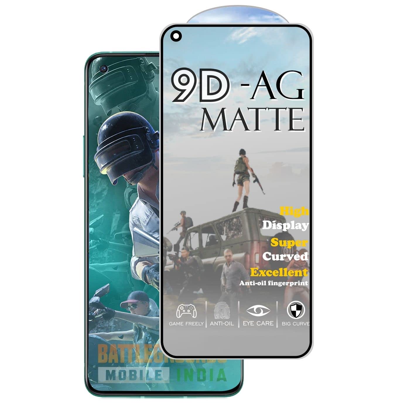 CASESILY Matte Tempered Glass Screen Protector for Realme X7 Max (Full Edge to Edge 9D Matte Gaming Tempered Glass)- Black (B09WLPSKL8) Amazon Price History, Amazon Price Tracker