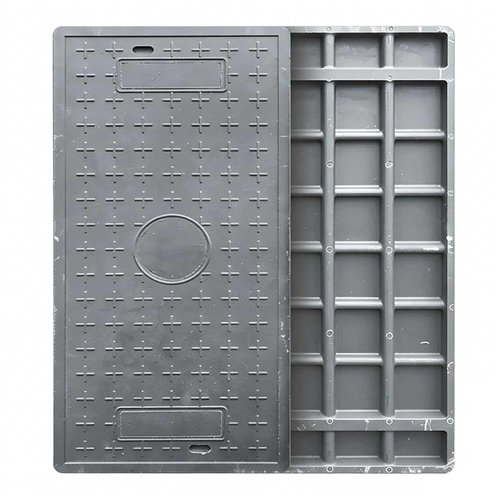 Fosse septique : couvercle de regard en résine durable 50x60 pour cour et jardin