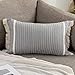 OJIA Housse de coussin moderne avec pompons, décoration de liane avec franges de liane, taie d'oreiller tissée pour canapé, chaise, lit, décoration de canapé (30,5 x 50,8 cm, gris)