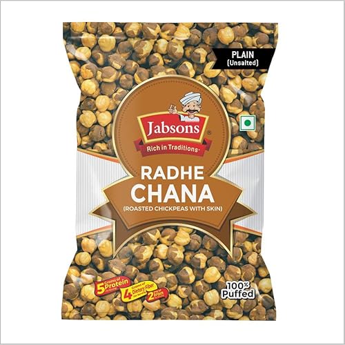 Miniatura 5 de Jabsons - Garbanzos Chana tostados (paquete de 3), 7.05oz x 3 (cúrcuma)