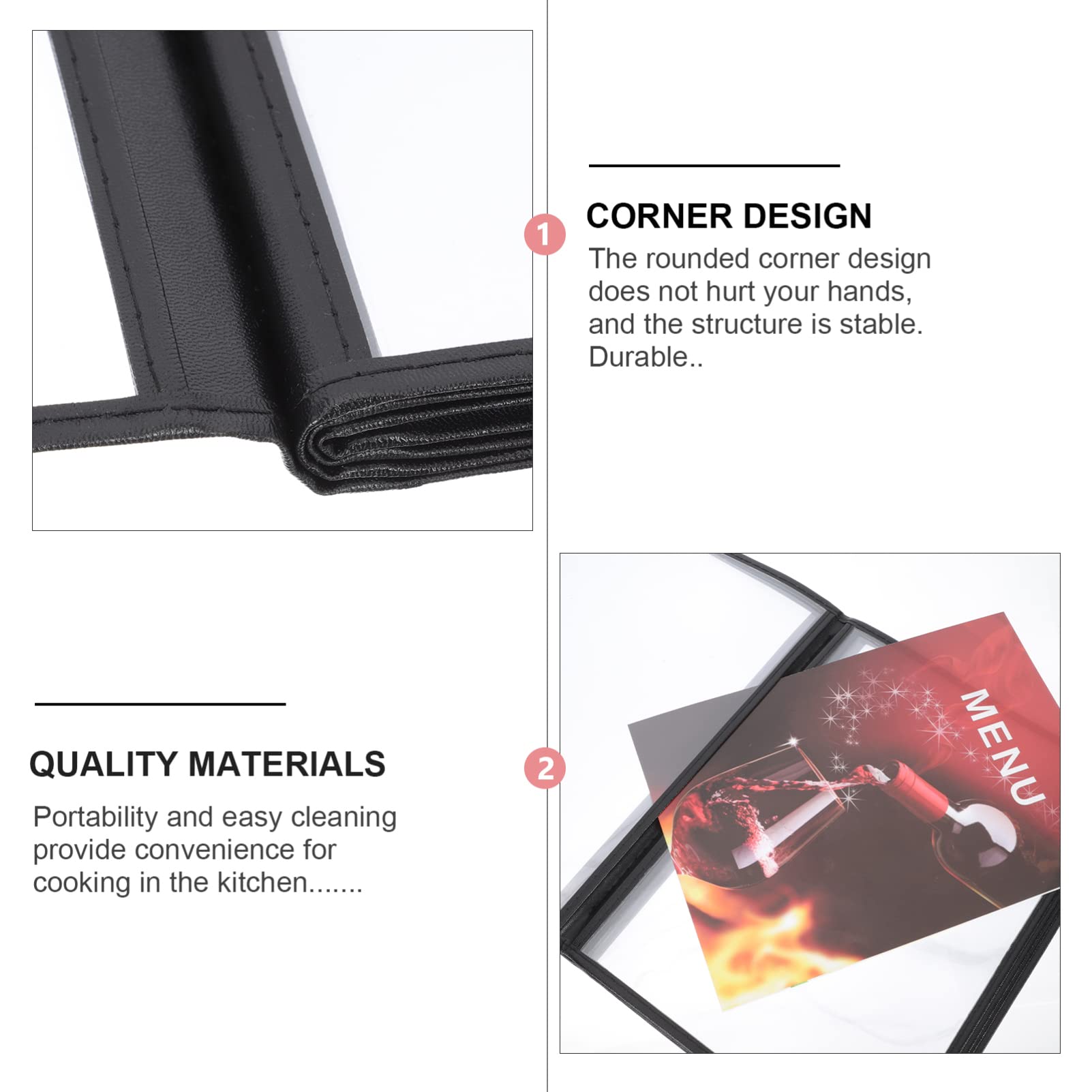 Recipe Book PVC Menu Cover Menu Folder Menu Protective Cover Menu Protector Menu Cover Book Portable Menu Cover Restaurant Accessory A4 Menu Cover Portable Manu Protector