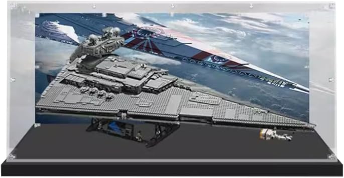 Acrylic Display Case for Lego 75252 Star Destroyer, Dustproof Box, Storage Box, Transparent Box, Display Box Compatible with Lego 75252Only Case, No Model