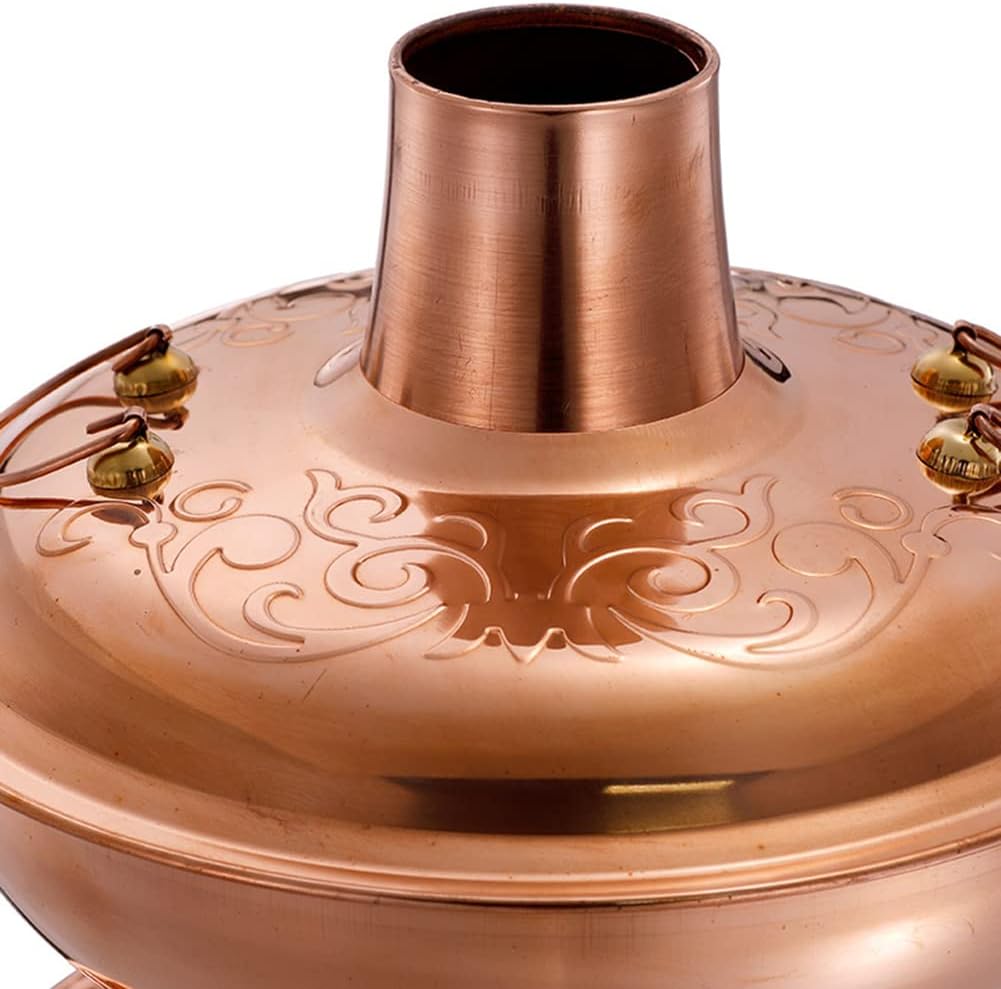 VKFOBXFU オールド北京七宝銅鍋、家庭用シングルアルコール小鍋