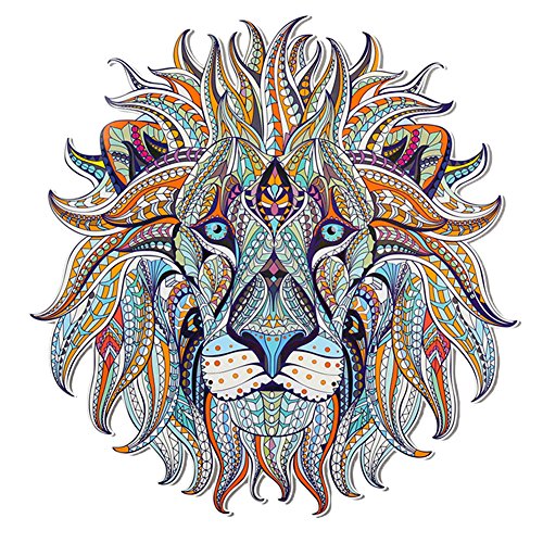 ZHOUBA Patch thermocollant 3D Lion pour loisirs créatifs - Bleu Cover