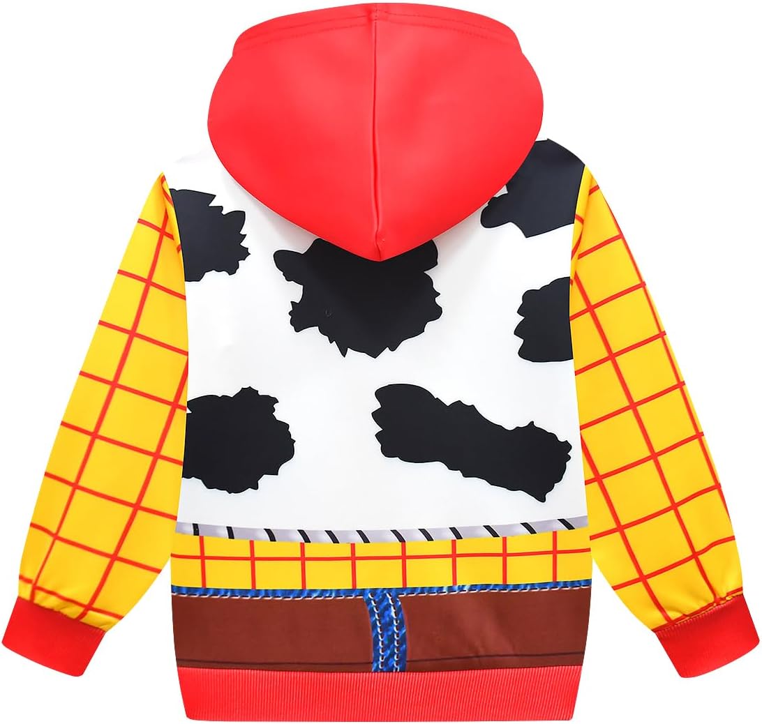 Boys Woody Pull Over Hoodie Long Sleeve Cowboys 3D Printed Hooded Sweatshirts Birthday Party Winter Outfit - Image 2