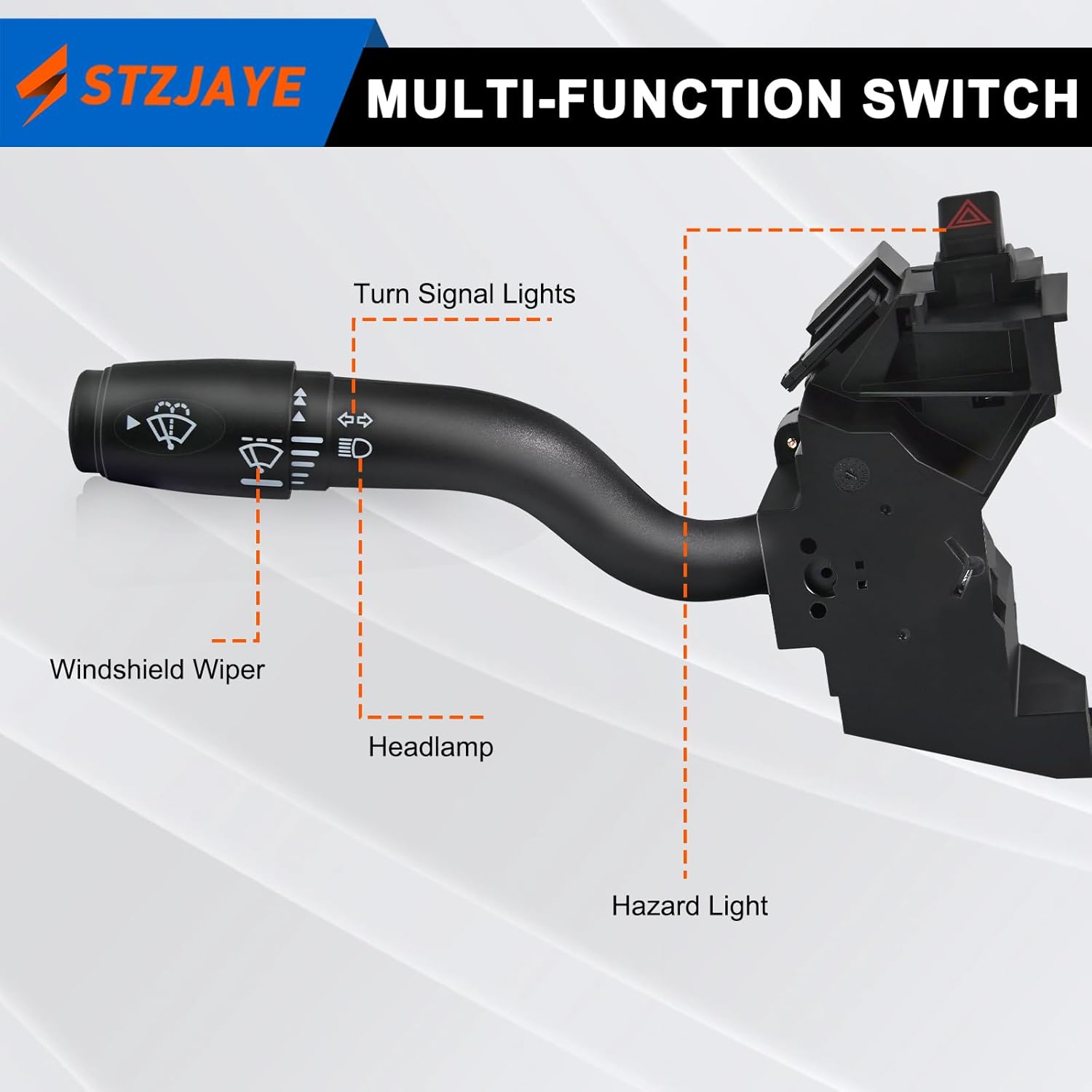 Turn Signal Switch Replacement Compatible with Ford E-150/E-250 2005-2014, for E-150/E-350 Club Wagon 2005,for E-350 Super Duty 2005-2019 Multi-Function Windshield Wiper Replaces CBS1403