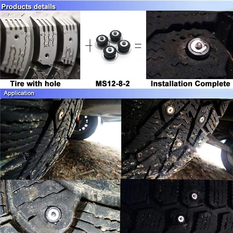 Chaine Neige Pointes for pneus d'hiver, clous de pneus de voiture, chaînes de neige, clous en carbure for voiture, SUV, ATV, moto, camion Chaines Neige (Color : 200 Pcs)