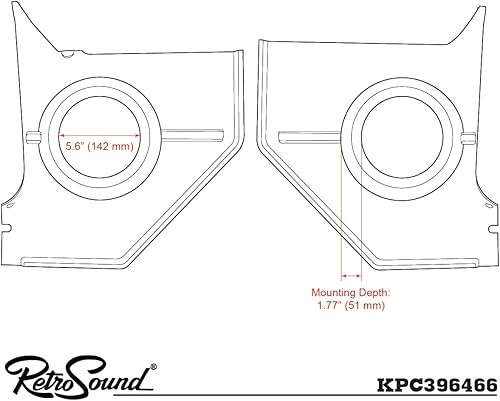 Miniatura 2 de Retro Manufacturing KP-F39-6466 Kick Panel en blanco del reemplazo para Ford Mustang CoupeFastback